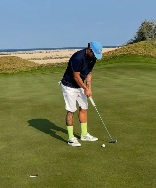 Jakob on the course in Dubai